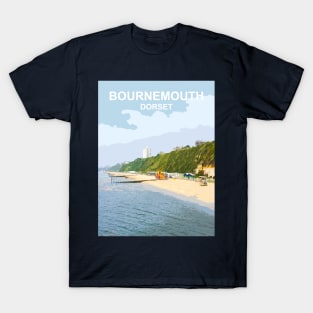 Bournemouth Beach Dorset. Summer art gift T-Shirt